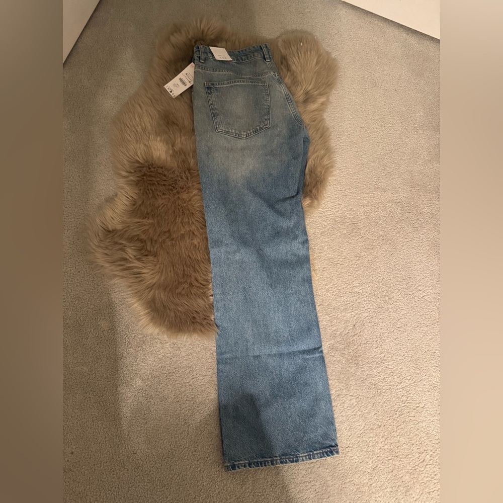 Zara Light Blue Straight Leg Jeans